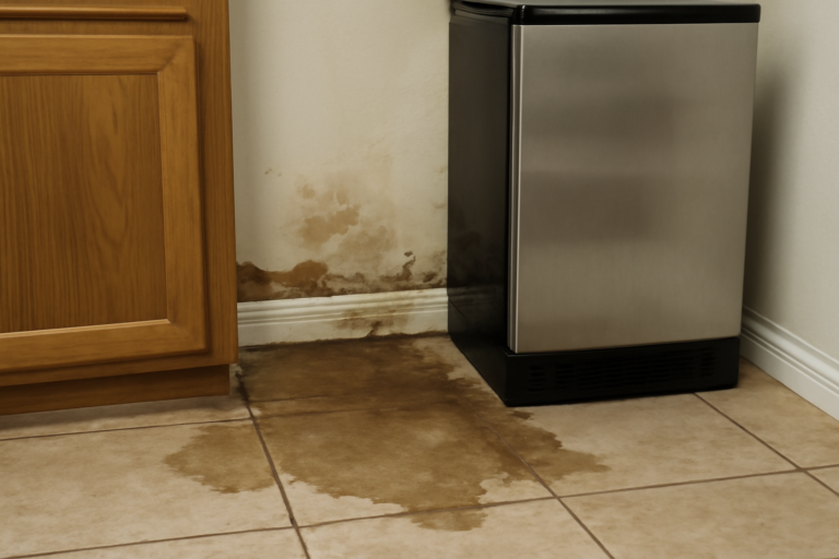Ice Maker Line Leak Water Removal
