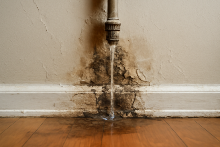 Leaking Pipe Water Removal