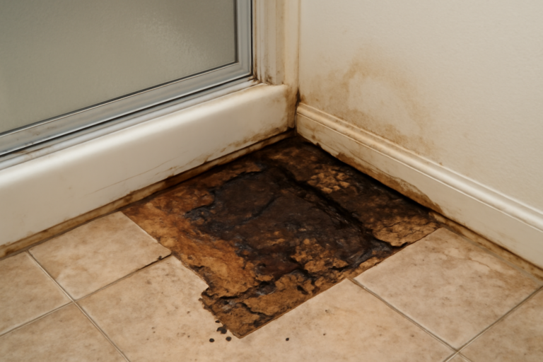Shower Pan Leak Water Removal